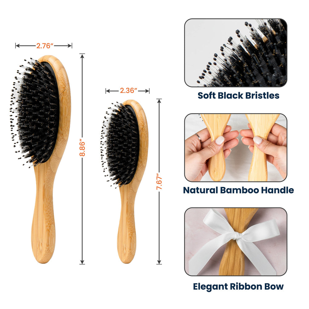 Custom Birth Flower & Name For Her, Daughter, Sister, Thank You Gift - Personalized Hair Brush