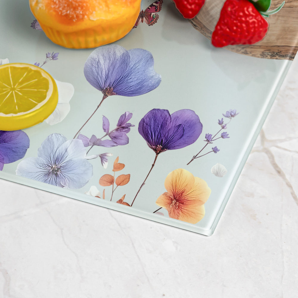 Custom Birth Flower & Name, For Her, Daughter, Wife, Mom, Grandma - Printed Effect - Personalized Cutting Board