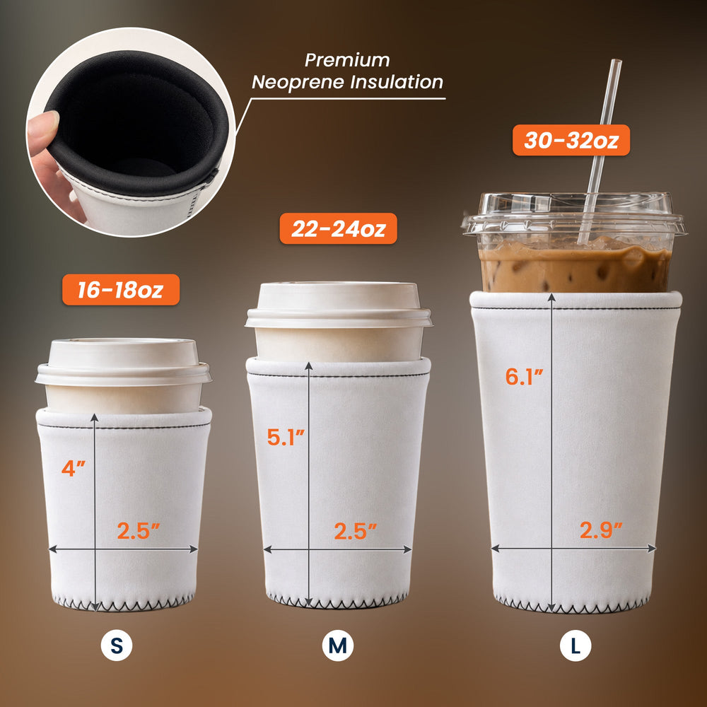 Personalized Birth Flower Iced Coffee Sleeve - Custom Name Gift for Women