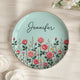 Personalized Birth Flower Jewelry Dish - Custom Name Ceramic Ring Trinket