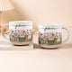 Personalized Birth Flower Pottery Mug - Custom Name Gift for Gardeners