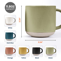 Personalized Birth Flower Coffee Mug, Custom Name Ceramic Pottery Cup, Garden Lover Birthday Gift for Her