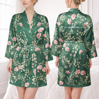 Custom Birth Flower & Names For Her, Bridesmaids, Friends, Sisters, Mom, Daughter - Personalized Robe