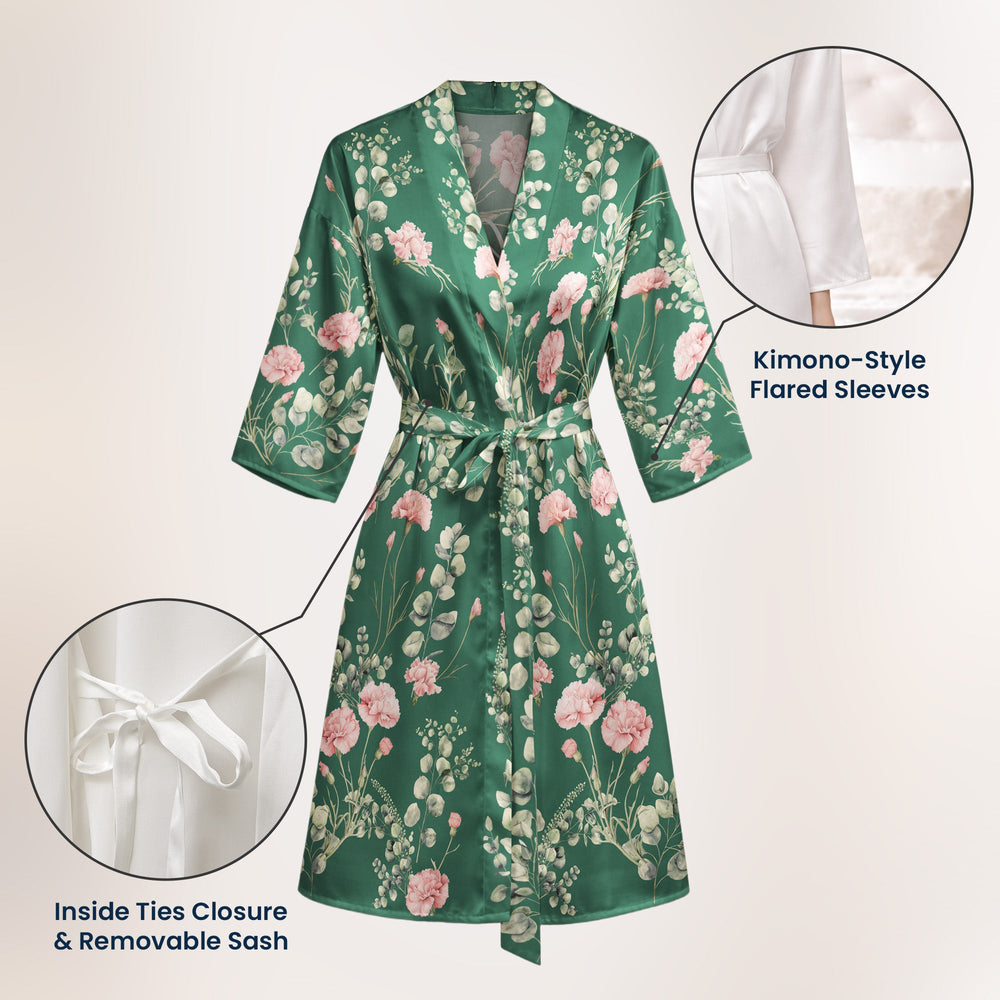 Custom Birth Flower & Names For Her, Bridesmaids, Friends, Sisters, Mom, Daughter - Personalized Robe