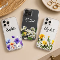 Custom Birth Month Flower – Personalized Clear Phone Case
