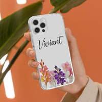 Custom Birth Month Flower – Personalized Clear Phone Case