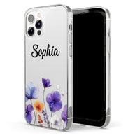 Custom Birth Month Flower – Personalized Clear Phone Case