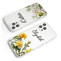 Custom Birth Month Flower – Personalized Clear Phone Case