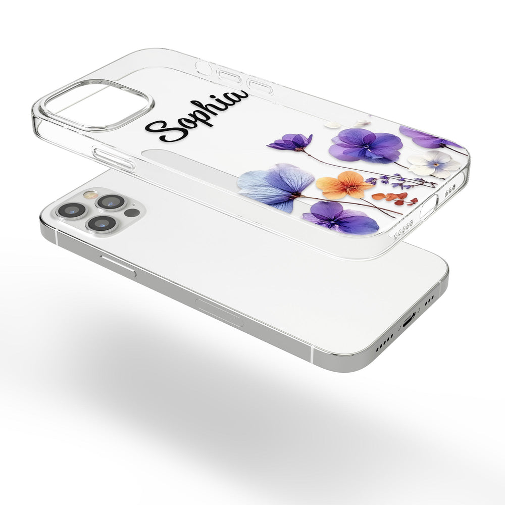 Custom Birth Month Flower – Personalized Clear Phone Case