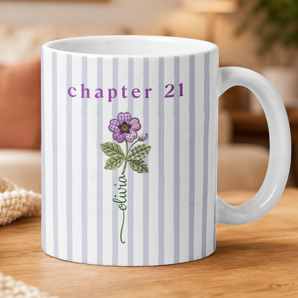 Personalized Yarnaholic Tumbler, Custom Birth Flower Gift for Crochet & Knitting Lover