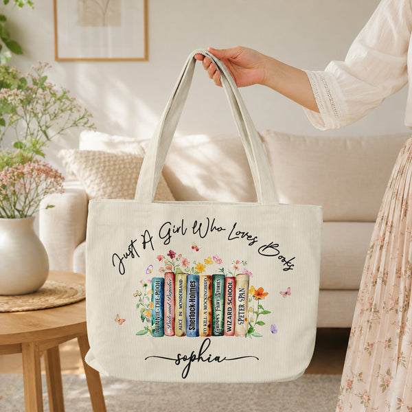 Custom Books's Name For Bookish, Book Lovers - Personalized Tote Bag