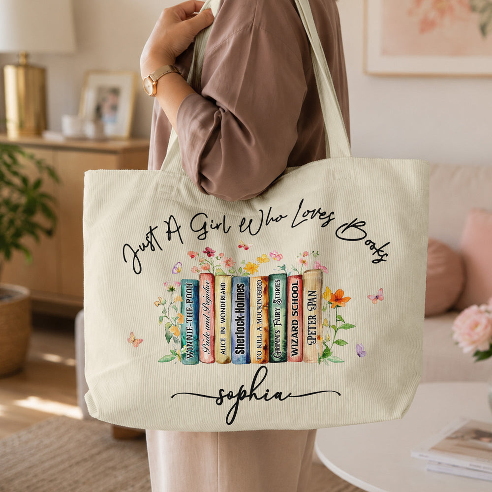 Custom Books's Name For Bookish, Book Lovers - Personalized Tote Bag