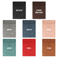 Personalized Birth Flower Leather Clipboard, Custom Name Magnetic Folder Gift for Teacher