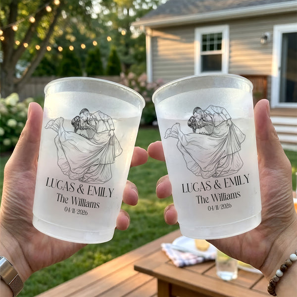 Custom Couples Photo Wedding Favors - Personalized Cups