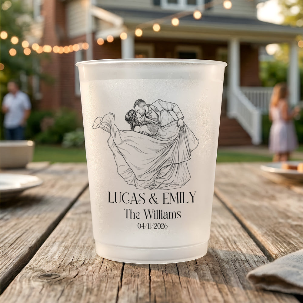 Custom Couples Photo Wedding Favors - Personalized Cups