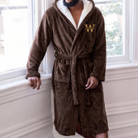 Custom Elegant & Vintage Monogram, Best Man Groom Groomsman Robe, Gift For Men, Him - Personalized Robe