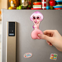 Custom Face Funny Naughty Gift For Husband, Him - Personalized Fridge Magnet | Funny Husband Gift