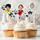 Custom Face Gift For Soccer Kids - Personalized Cupcake Toppers | Fun Soccer Party Decor
