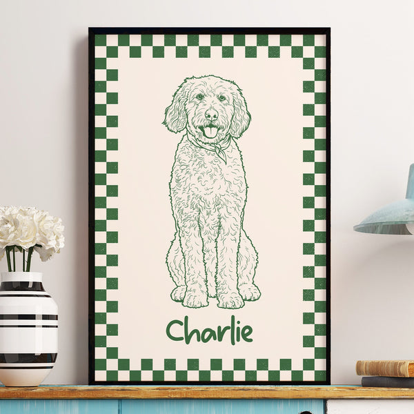 Custom Funky Pet Portrait Retro Pet Prints Gift - Personalized Poster