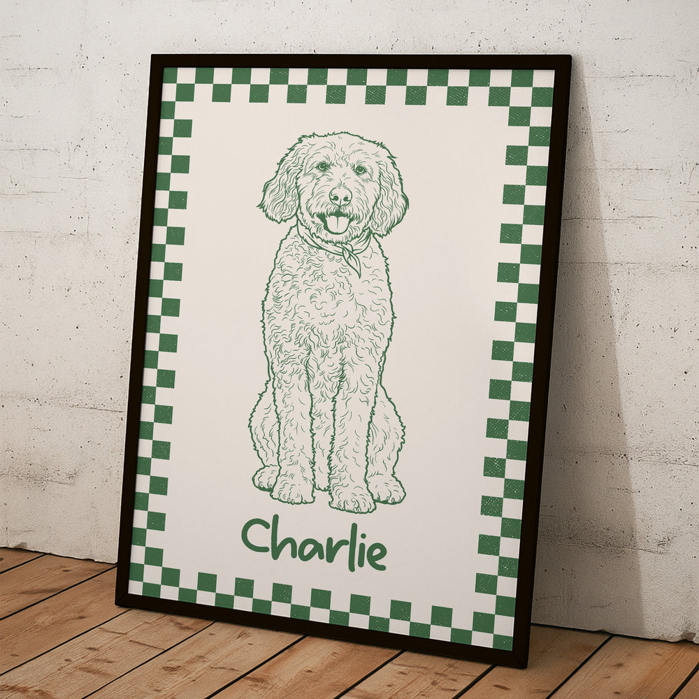 Custom Funky Pet Portrait Retro Pet Prints Gift - Personalized Poster