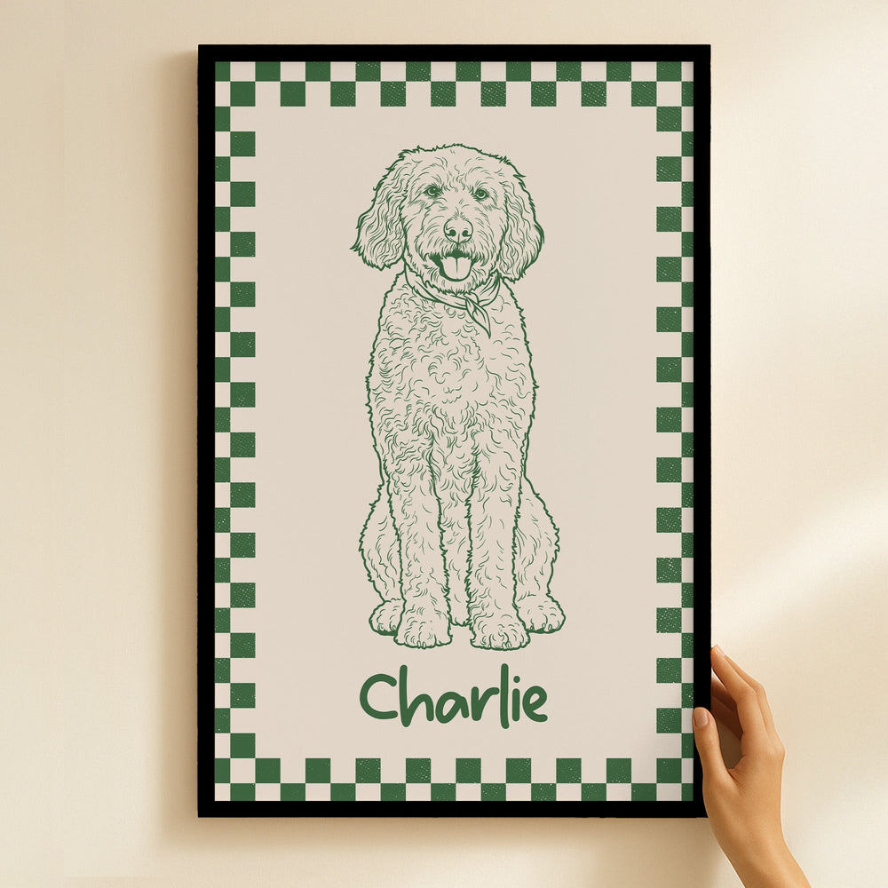 Custom Funky Pet Portrait Retro Pet Prints Gift - Personalized Poster