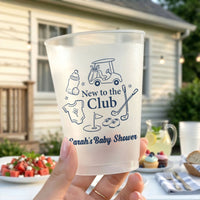 New To The Club Custom Golf Baby Shower – Personalized Frosted Cups