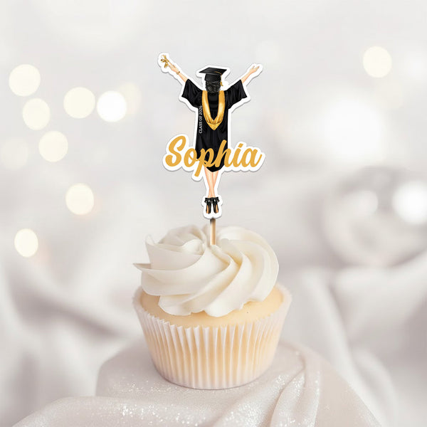Custom Graduation - Personalized Cupcake Toppers