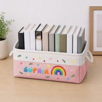 Custom Kid's Name, Rainbow Alphabet - Personalized Storage Basket