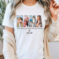 Custom MAMA Photo Shirt Gift For Mom, Wife - Personalized Photo Shirt