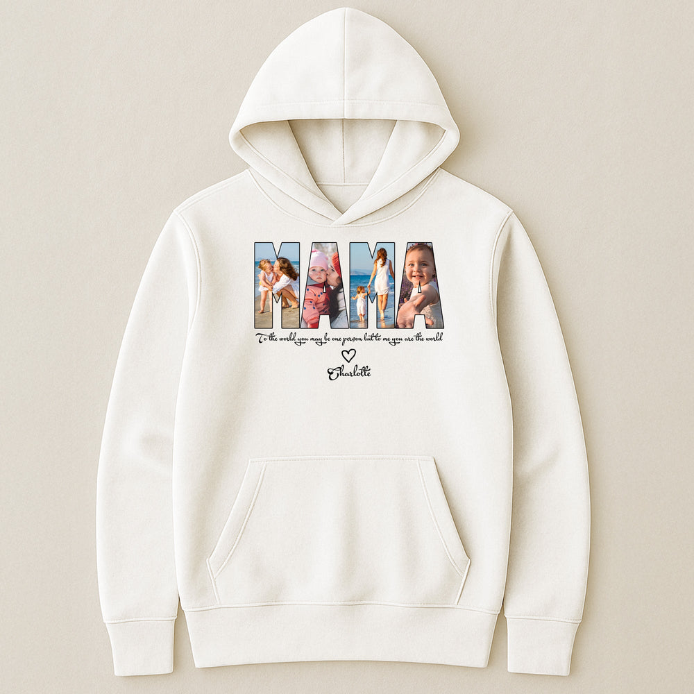 Custom MAMA Photo Shirt Gift For Mom, Wife - Personalized Photo Shirt