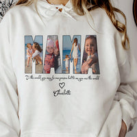 Custom MAMA Photo Shirt Gift For Mom, Wife - Personalized Photo Shirt
