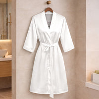 Custom Name And Birth Flower Bridesmaid Wedding Birthday Robe - Personalized Robe