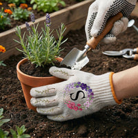 Custom Name And Birth Flower Plant Mom Gift For Her - Personalized Gardening Gloves