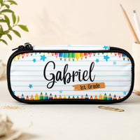 Custom Name And Grade Back To School Gift For Kid - Personalized Pencil Case