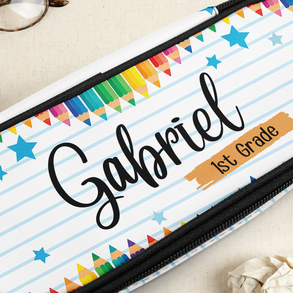Custom Name And Grade Back To School Gift For Kid - Personalized Pencil Case