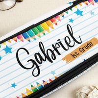 Custom Name And Grade Back To School Gift For Kid - Personalized Pencil Case