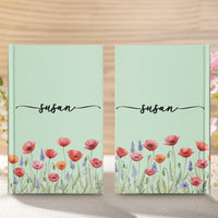 Custom Name & Birth Flower Birthday Gift For Her, Sisters, Daughter, Friends - Personalized Journal