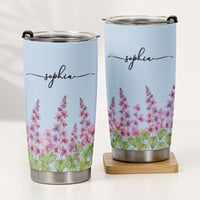 Custom Name & Birth Flower Birthday Gift For Her, Sisters, Daughter, Friends, Coworkers - Personalized Tumbler