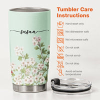Custom Name & Birth Flower Birthday Gift For Her, Sisters, Daughter, Friends, Coworkers - Personalized Tumbler