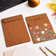 Personalized Birth Flower Leather Clipboard, Custom Name Magnetic Folder Gift for Teacher