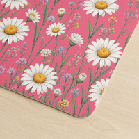 Personalized Birth Flower Desk Mat - Custom Name PU Leather Mouse Pad Gift for Her