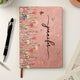 Personalized Birth Flower Leather Journal - Custom Name Notebook Gift for Her