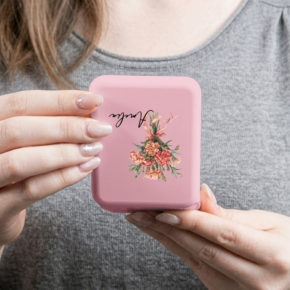 Custom Name & Birth Flowers For Her, Daughter, Friends, Bridesmaid - Personalized Mirror