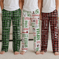 Custom Name Christmas Lounge Pants - Matching Family Holiday Pajamas