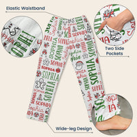 Custom Name Christmas Lounge Pants - Matching Family Holiday Pajamas