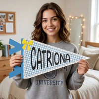Custom Name For College Door - Personalized Pennant