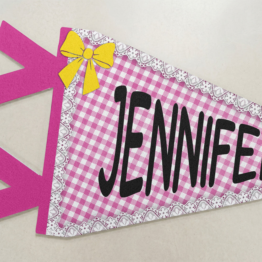 Custom Name For College Door - Personalized Pennant