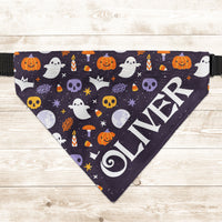 Personalized Halloween Pet Bandana Collar - Custom Dog Cat Costume Name Bandana Gift