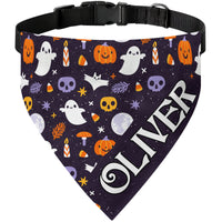 Personalized Halloween Pet Bandana Collar - Custom Dog Cat Costume Name Bandana Gift