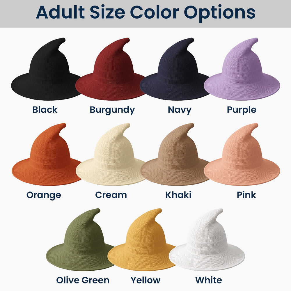Personalized Halloween Witch Hat with Custom Name, Cute Spooky Costume Hat for Kids & Adults